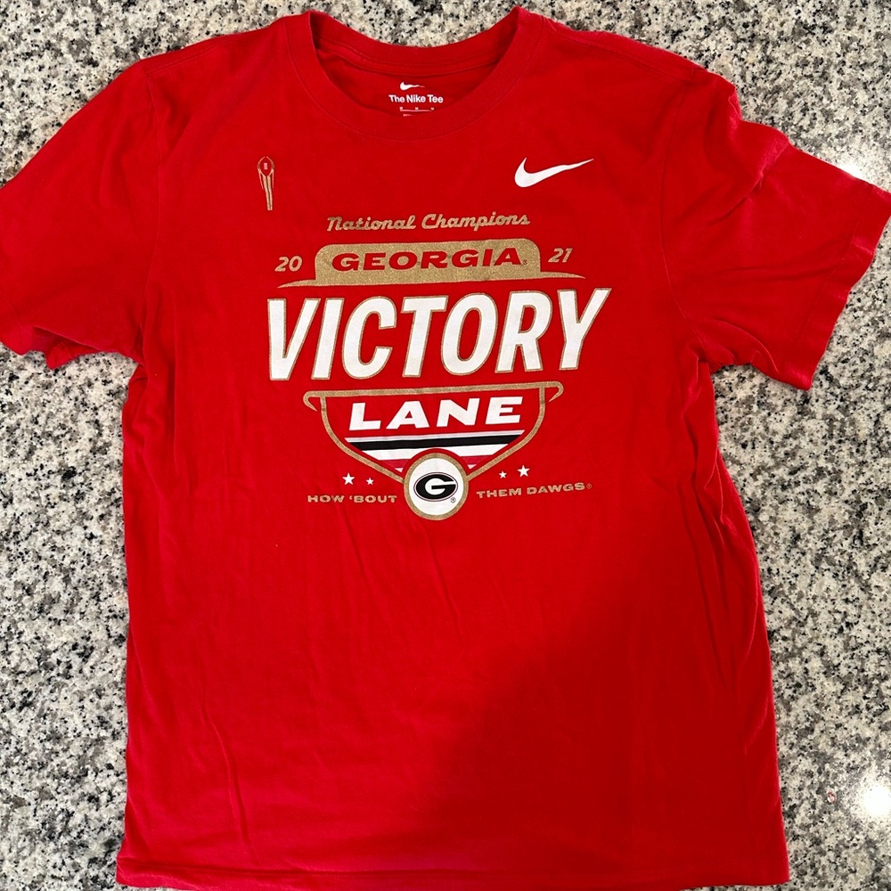 Nike UGA Georgia Victory Lane National Champions 2021T-Shirt